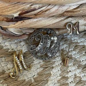 Letter M Broaches SOLD